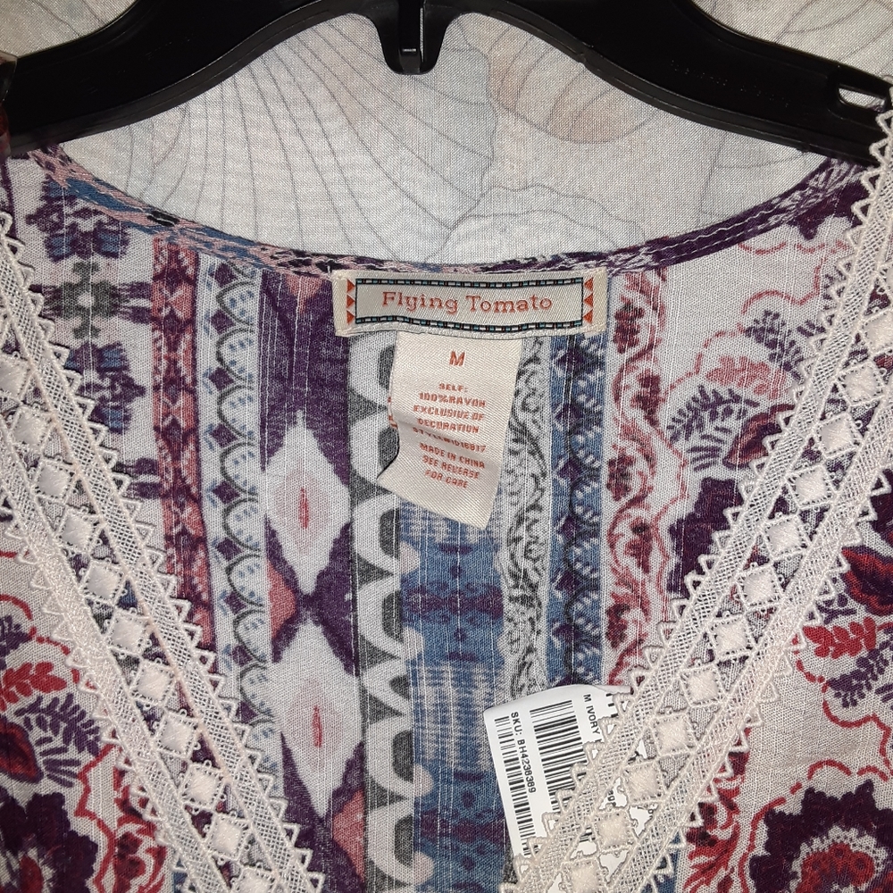 Flying Tomato Crochet Embroidered Tunic - Picture 4 of 5